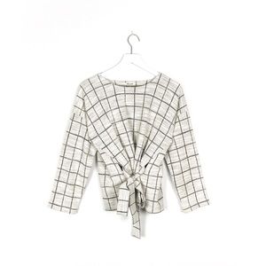 Madewell | Window Pane Tie-Front Top